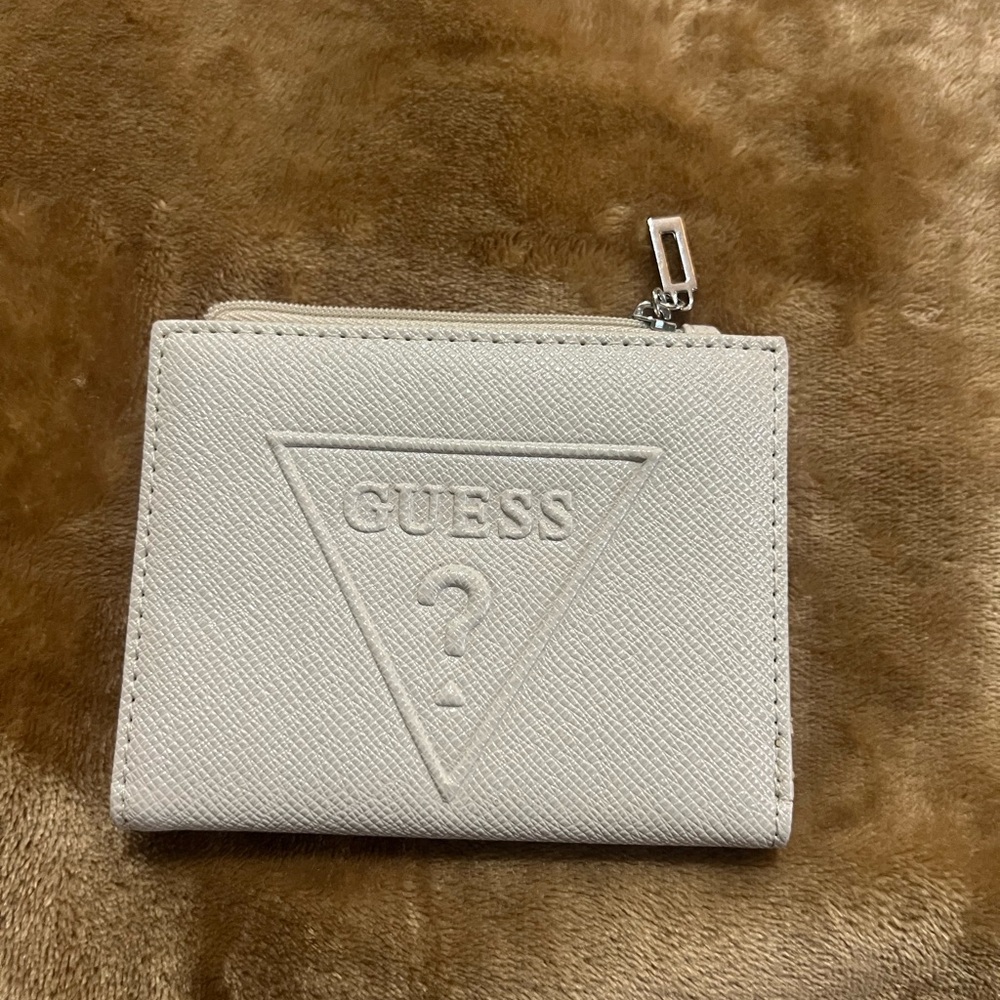 Guess Light Tan Wallet with Embossed Logo